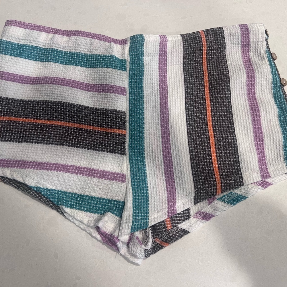 Women’s free people medium waffle strapped shorts new